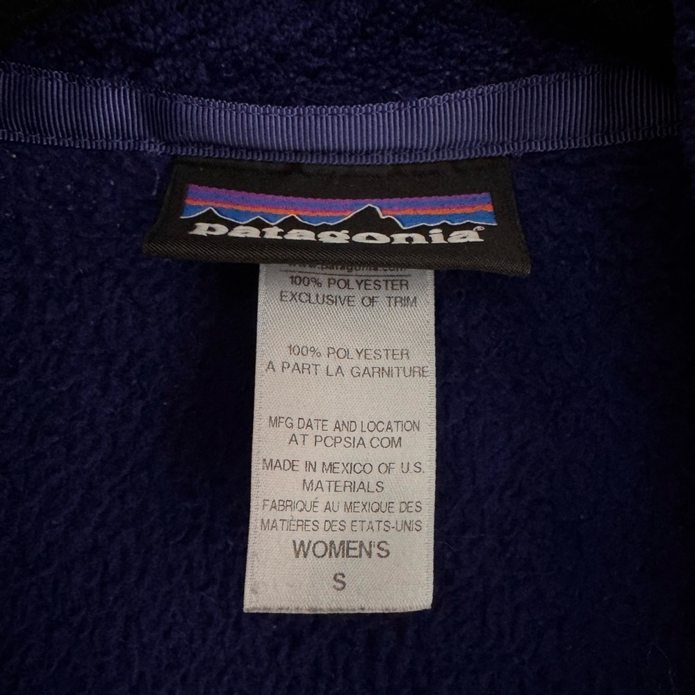 Patagonia Women’s Retool Full Zip Fleece Jacket Blue Size S Outerwear - Picture 4 of 5